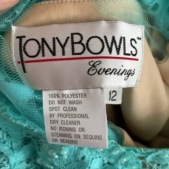 Wedding guest prom evening mermaid fairy beaded maxi Turquoise Lace Dress - Picture 7 of 7